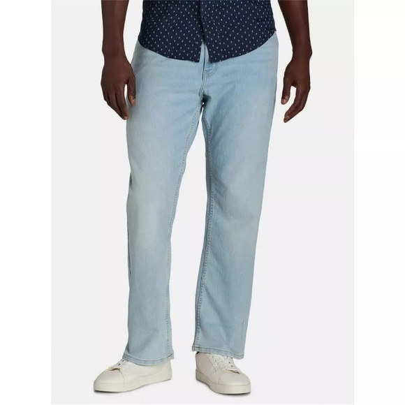 George Men's Bootcut Jeans, 30” Inseam, Slim Fit, Light Wash Demin, Size 36x34 - Picture 1 of 5